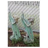 2 standing Nymphs 26" high