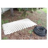 3 4x8 vinyl lattice, plastic edging, soaker hose