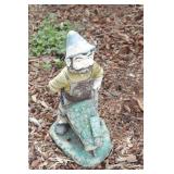 Cement Yard - Gnome w/ Wheelbarrow (21")