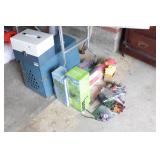 Solar lights, garden art, pet carrier