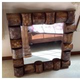 Mirror with tin frame
