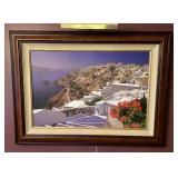 35x47 framed photo print with museum light