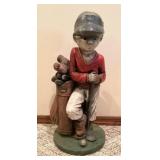 23" concrete golfer statue