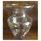 12" glass vase