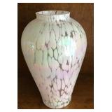 10" art glass confetti rainbow vase
