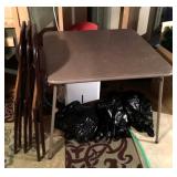 Card table & 3 chairs