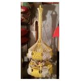 Macrame carousel hanging lamp