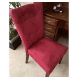 Red upholstered chair