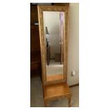 Beveled hall mirror