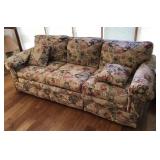 Floral sleeper sofa and loveseat