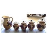 Canister set and pitcher