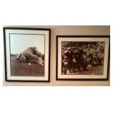 2 framed golf photos