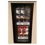 Framed St. Louis Cardinals ticket stubs