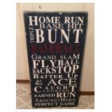 18x36 baseball canvas print