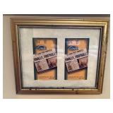 Framed St. Louis Rams ticket stubs