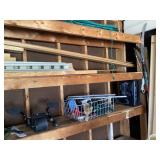 Contents of storage shelf in garage