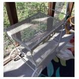 Metal patio tea cart