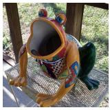 Large Mexican terra-cotta frog planter