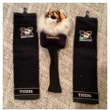 2 Missouri Tigers golf towels & head cover