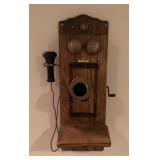 Oak wall phone