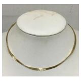 14k gold braided necklace