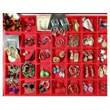 Large lot of costume jewelry earrings