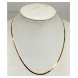 18k gold over sterling herringbone necklace