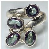 Sterling silver andara crystal ring