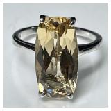 Sterling silver citrine ring