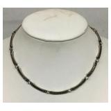 Sterling silver marcasite necklace
