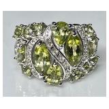 Sterling silver peridot ring