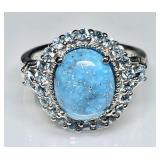 Sterling silver turquoise ring