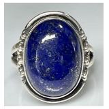 Sterling silver lapis lazuli ring