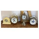 4 small clocks