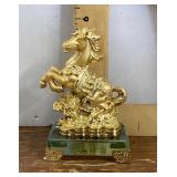 Feng shui golden horse statue