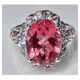 Sterling silver tourmaline ring