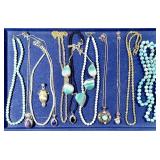 13 costume jewelry necklaces