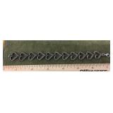 Sterling silver marcasite heart bracelet
