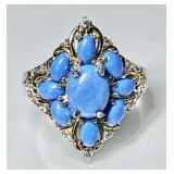 Sterling silver sleeping beauty turquoise ring