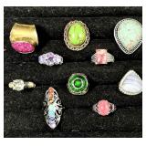 10 costume jewelry rings