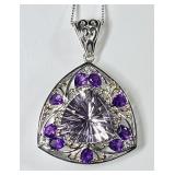 Sterling silver amethyst necklace