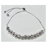 Sterling silver adjustable bracelet