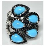 Sterling silver turquoise ring