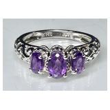 Sterling silver amethyst ring