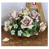 Capodimonte floral bouquet --some damage