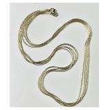 Sterling silver 5-strand necklace