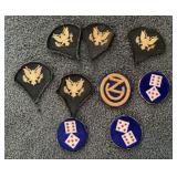 Group of US Army patches
