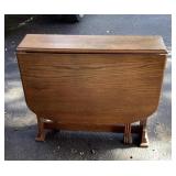 Oak drop leaf table