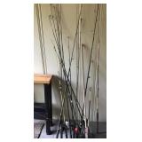 Collection of fishing poles