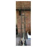 Group of fishing poles